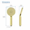 Kibi Circular 3 Settings ABS Handheld Shower Head - Brushed Gold HS1001BG